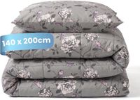 Slaapspeciaal Candas Import Export Slaapspeciaal Essential Print Grey Garden Dekbed 140x200 cm
