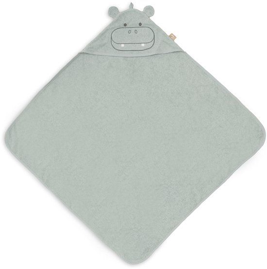 Jollein Badcape Badstof 75x75cm Hippo Happy
