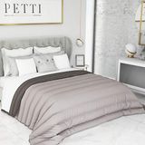 PETTI Artigiani Italiani Dekbed, warm en zacht, microvezel, 100% Made in Italy, grijs, grote eenpersoons (170x260 cm)