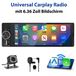 autoradio 6,36 pouces universelle avec CarPlay et Android Auto, 1DIN, radio FM, caméra, microphone et écran tactile IPS 1280*480