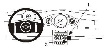 Brodit ProClip houder voor Mini Cooper/ Convertible 2001-2007 - Angled mount - Zwart