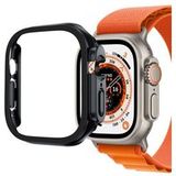 Phonillico® Apple Watch ULTRA 49 mm Harde Beschermhoes Zwart met Gehard Glas