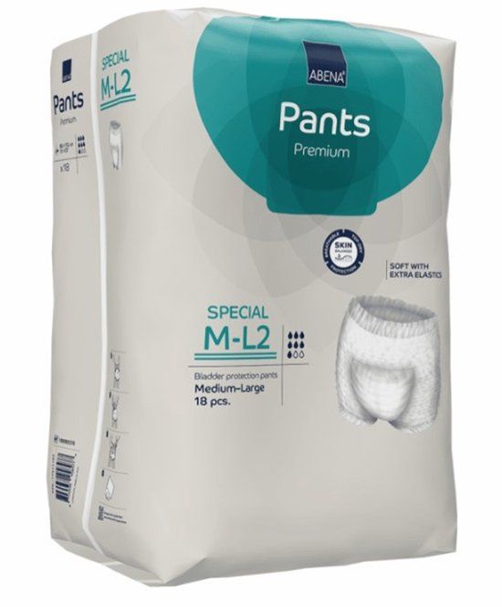 Abena Pants M-L2 Premium - 18 stuks Absorberend Broekje