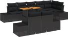 vidaXL Tuinset met 9 delen, noir, en polyrotin