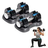 LifePro 2 x 11.34 kg/25 lbs Adjustable Dumbbells Set