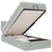 VidaXL Lit coffre avec matelas, gris clair, 90x200 cm, velours