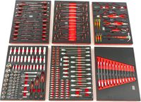 HBM 245 Delige Premium Gereedschapsvulling voor Gereedschapswagen - ROOD