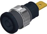 SKS Hirschmann SEB 2620 F6,3 Veiligheids-labconnector, female Bus, inbouw verticaal Stift-Ø: 4 mm Zwart 1 stuk(s)