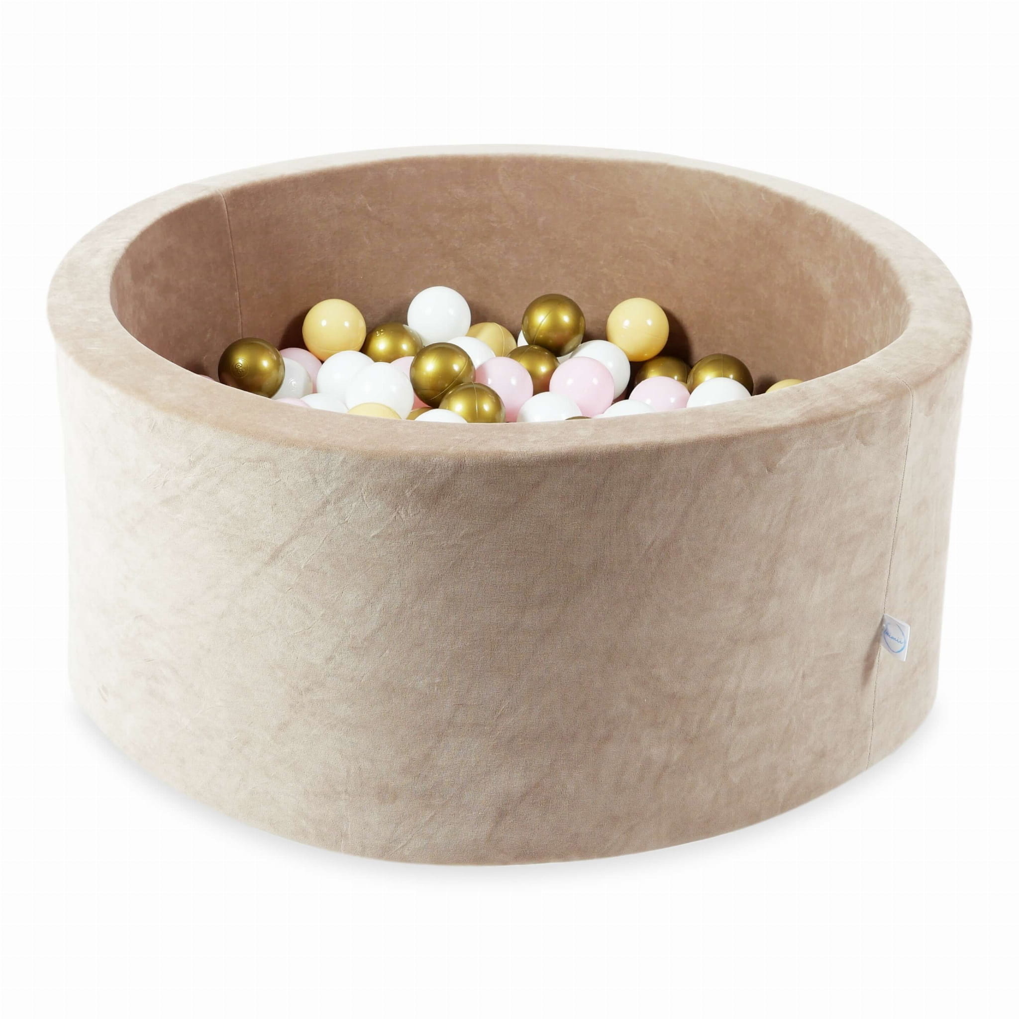 Viking Choice Ballenbak - velvet beige - 90x40 cm - 300 ballen - wit, baby roze, beige, goud