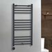 Hudson Reed Radiateur sèche-serviettes électrique plat – 100 cm x 50 cm - Radiateur salle de bain thermostat wifi - Anthracite