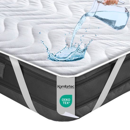 Komfortec Waterdichte Matrasbeschermer 160x200 cm - Gewatteerd, Ademend, Anti-allergie - Wit
