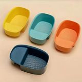 OEM NCD E-Commerce Handel GmbH 4-Pack Groente- en Fruitzeef - Keukenprullenbak en Sponsafvoergereedschap Blauw