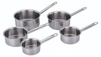 BAUMALU Set de 5 casseroles, ligne professionnelle, acier inoxydable, diamètres de 12 à 20 cm