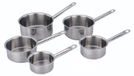 BAUMALU Set de 5 casseroles, ligne professionnelle, acier inoxydable, diamètres de 12 à 20 cm