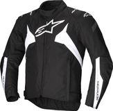 Alpinestars T-Jaws V4 waterdichte motorfiets textieljas - Zwart/wit - Maat M