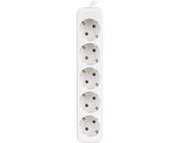 Lanberg Power Strip - 5 Sockets Schuko, 3 m, White