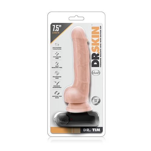 Blush Dr Skin Dr Tim vibrerende dildo 19 cm