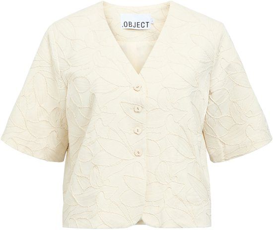OBJECT Objmathilda Lisa 2/4 Lo Blazer Blazers Dames - Ecru - Maat 38