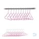 Relaxdays Kinderkledinghanger set van 20, ruimtebesparend, babykledinghangers, met PVC-laag, 30 cm, in het roze