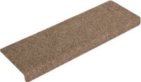 vidaXL Trapmatten zelfklevend 15 stuks 65x21x4 cm beige rechthoekige rand