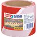 Tesa 3x Afzetlint/Markeerlint Rood/Wit 8 cm x 100 mtr