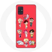 Maniacase Hoesje voor Samsung Galaxy A51 4G BTS Animatie BT21 Poster