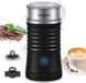 Bol Mousseur à lait électrique 240 ml - Bouton 4-en-1 One Touch pour Latte Art, contrôle de température silencieux et nettoyage facile - Noir