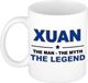Bellatio Decorations Naam cadeau Xuan - The man, The myth the legend koffie mok / beker 300 ml