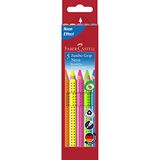 FABER-CASTELL Jumbo Grip Neon Kleurpotloden, 5-delig
