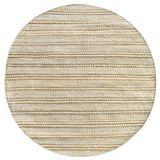 HAMID - Olivia Yute-tapijt, rond tapijt, wol en jute, handgeweven voor woonkamer, slaapkamer, woonkamer, natuurlijk wit, 150 x 150 cm