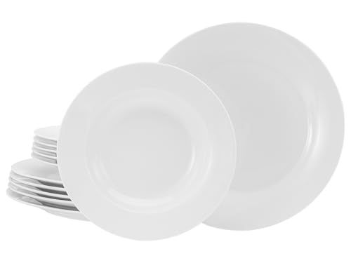 CreaTable Serie Base wit 12-delig tafelservies van porselein