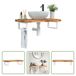 The Living Store étagère murale pour lavabo, en acier et bois d'acacia