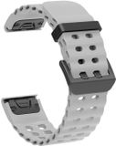Merkloos / Sans marque Garmin Universeel Quickfit 26MM Bandje met Gesp Silliconen Grijs