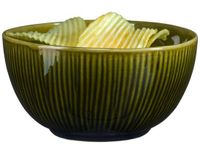 Mica Decorations Serveer/chips schaaltje Nusa - groen - 12 x 7 cm - keramiek