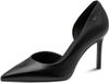 Tamaris Dames Pumps 1-22429-46 Zwart Leer Naaldhak Puntige Neus 8 cm en hoger