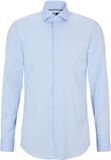Hugo Boss BOSS Hank slim fit overhemd - popeline - blauw - Strijkvriendelijk - Boordmaat: 42