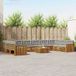 vidaXL Bank loungeset 10 zitplekken Natuurlijk et gris clair Acacia massif
