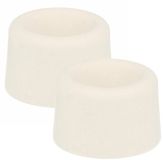 Benson Deurbuffers / deurstoppers rubbers - 2x - wit - 30 x 25 mm - met schroefbevestiging