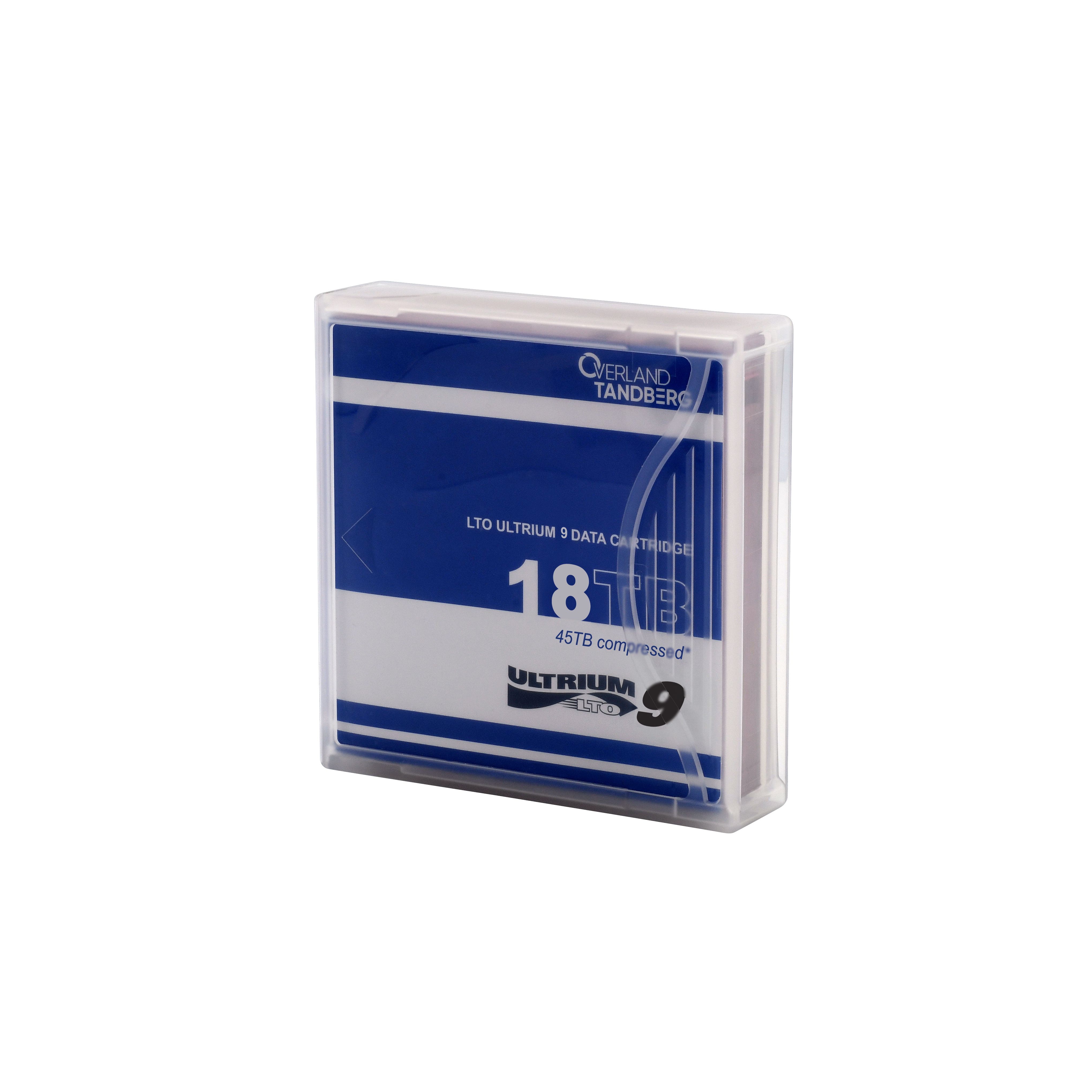 Overland-Tandberg LTO-9 Data Cartridge - 18TB/45TB - Unlabeled