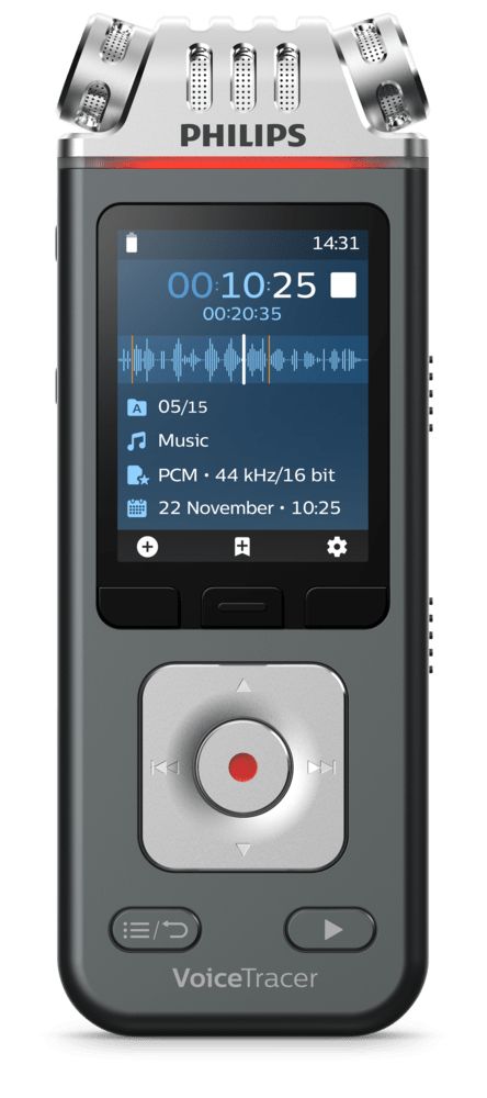 Philips Voice Tracer DVT7110/00 - Digital Voice Recorder - 8GB - Anthracite/Chrome