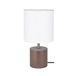 Homemania HOMBR_0180 Tafellamp Shade vorm, bureau, nachtkastje, donker hout, kunststof, stof, wit, 15 x 15 x 30 cm