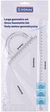DONAU Geometrische set Donau groot - met liniaal 30cm - transparant