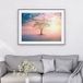 Arbre Couché De Soleil Affiche / Poster - 21x29,7 Cm - Bordure Noire Et Blanche