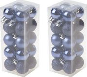 Cosy & Trendy Mini Kerstballen - 40 stuks - Donkerblauw - 3 cm - Kunststof
