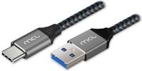 MCL MC1D99A003C0532 USB-kabel USB 3.2 Gen 1 (3.1 Gen 1) 2 m USB C USB A Zwart, Grijs