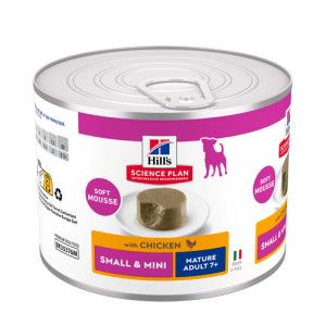 Hill's Hill's Mature Adult 7+ Small & Mini mousse nat hondenvoer met kip blik 12 x 200 g