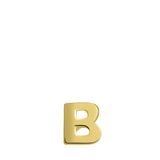 Lucardi Boucle d'oreille alphabet par pièce - Boucles d'oreilles - Cadeau - 14 carats Or - Or jaune