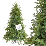 Extra dichte en realistische kerstboom, natuurlijk van hoogwaardig pvc, eenvoudig te monteren met stabiele basis, 1763 dichte takken voor indrukwekkende kerstdecoraties, 240 cm