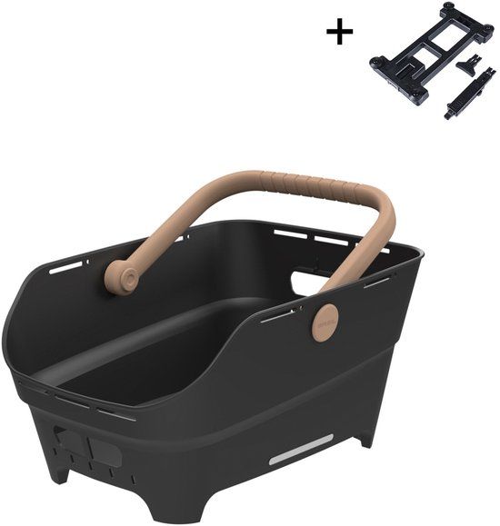 BASIL Basil Cento Neo - Fietsmand Achter - Zwart - 21L - MIK Adapterplaat