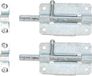 Deltafix Verrouillage coulissant/Loquet - 2x - 8 x 5cm - Acier zingué